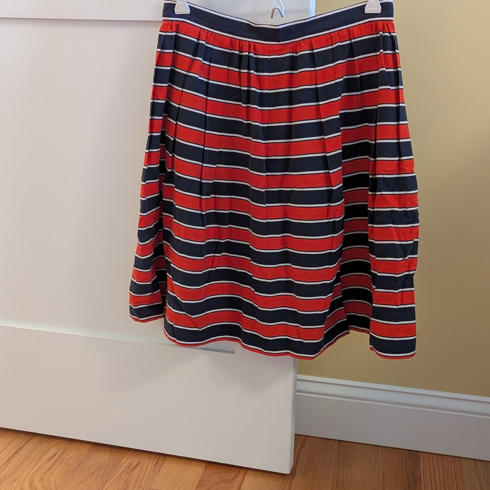 Striped Navy and Orange Women's Skirt